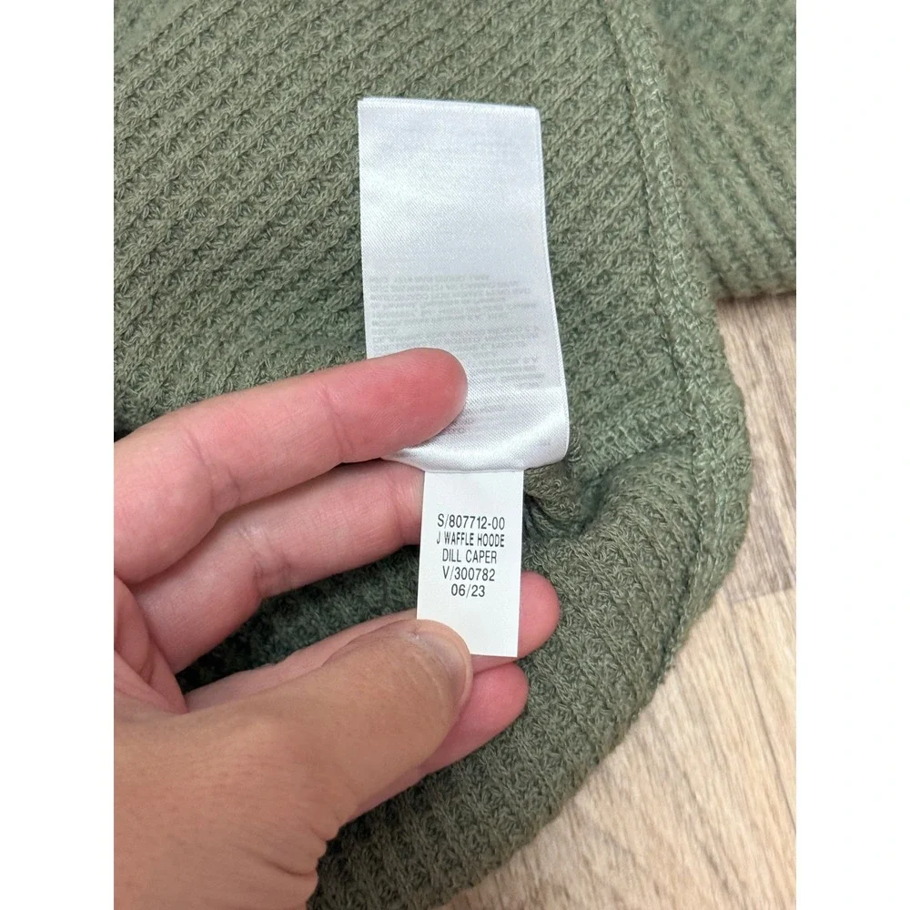 Old Navy Kids Waffle Knit Button Down Hoodie Dill Caper Green Large 10-12 NEW